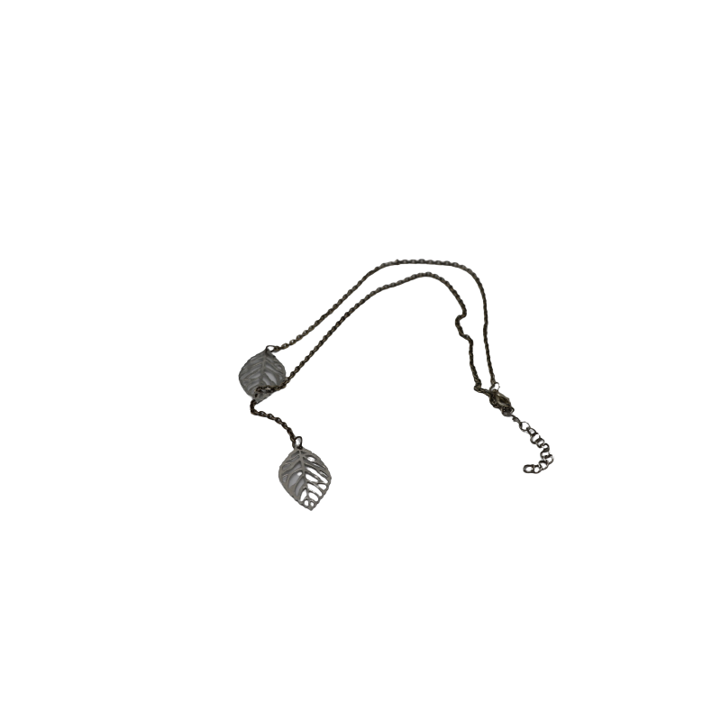 Blätterkette Silber