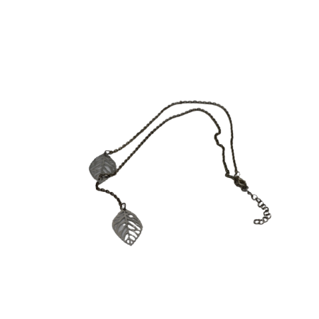 Blätterkette Silber