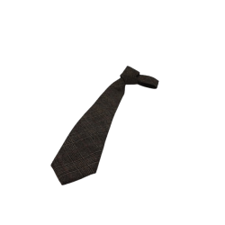 Krawatte Dunkel Kariert Grau von Braun