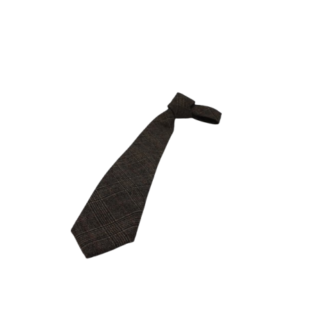 Krawatte Dunkel Kariert Grau von Braun