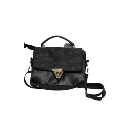 Handtasche in Schwarz und Glitzer