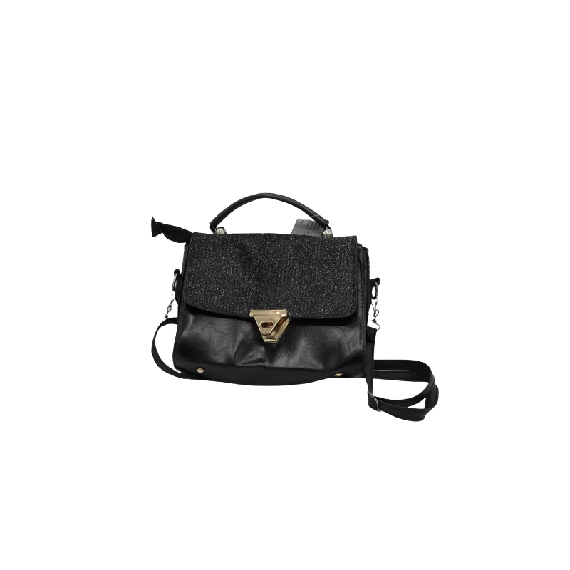 Handtasche in Schwarz und Glitzer