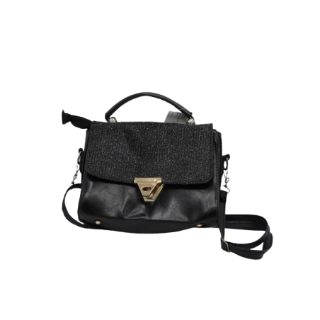 Handtasche in Schwarz und Glitzer