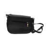 Handtasche mit Leder Paunch Schwarz