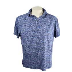 Poloshirt kurzarm in Blau (gemustert) von Polo Ralph Lauren