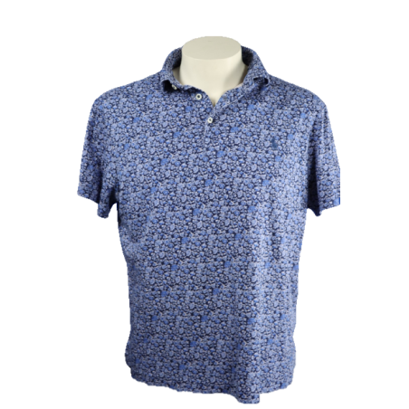 Poloshirt kurzarm in Blau (gemustert) von Polo Ralph Lauren